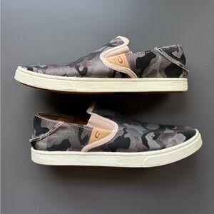 OluKai Pehuea Pa’i Slip On Camo Sneakers- 7